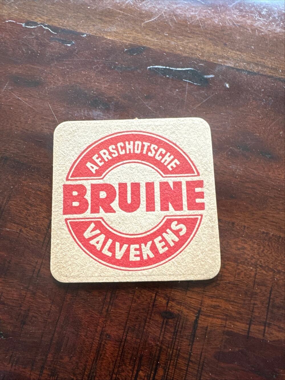 Vintage Aerschotsche Bruine Valvekens Belgian Beer Coaster Breweriana